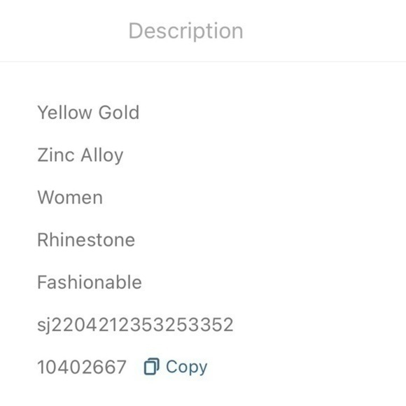 4 pcs Oval Modern Ring Set Golden - Picture 5 of 6